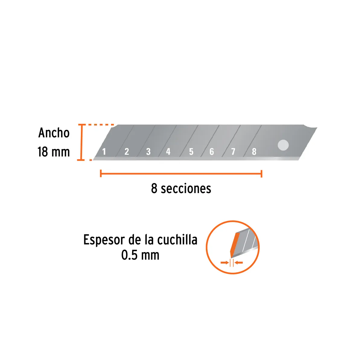 Estuche con 10 Cuchillas SK4 de 18 mm Truper - 16965