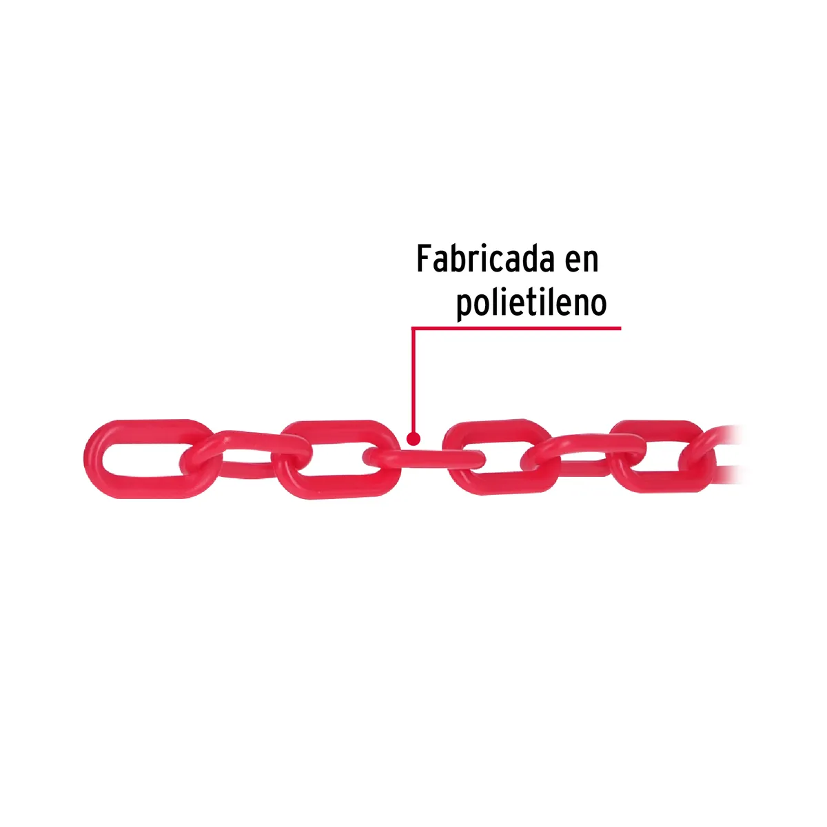 Carrete de Cadena 3/16" 5 mm 25 m Rojo Fiero - 44176