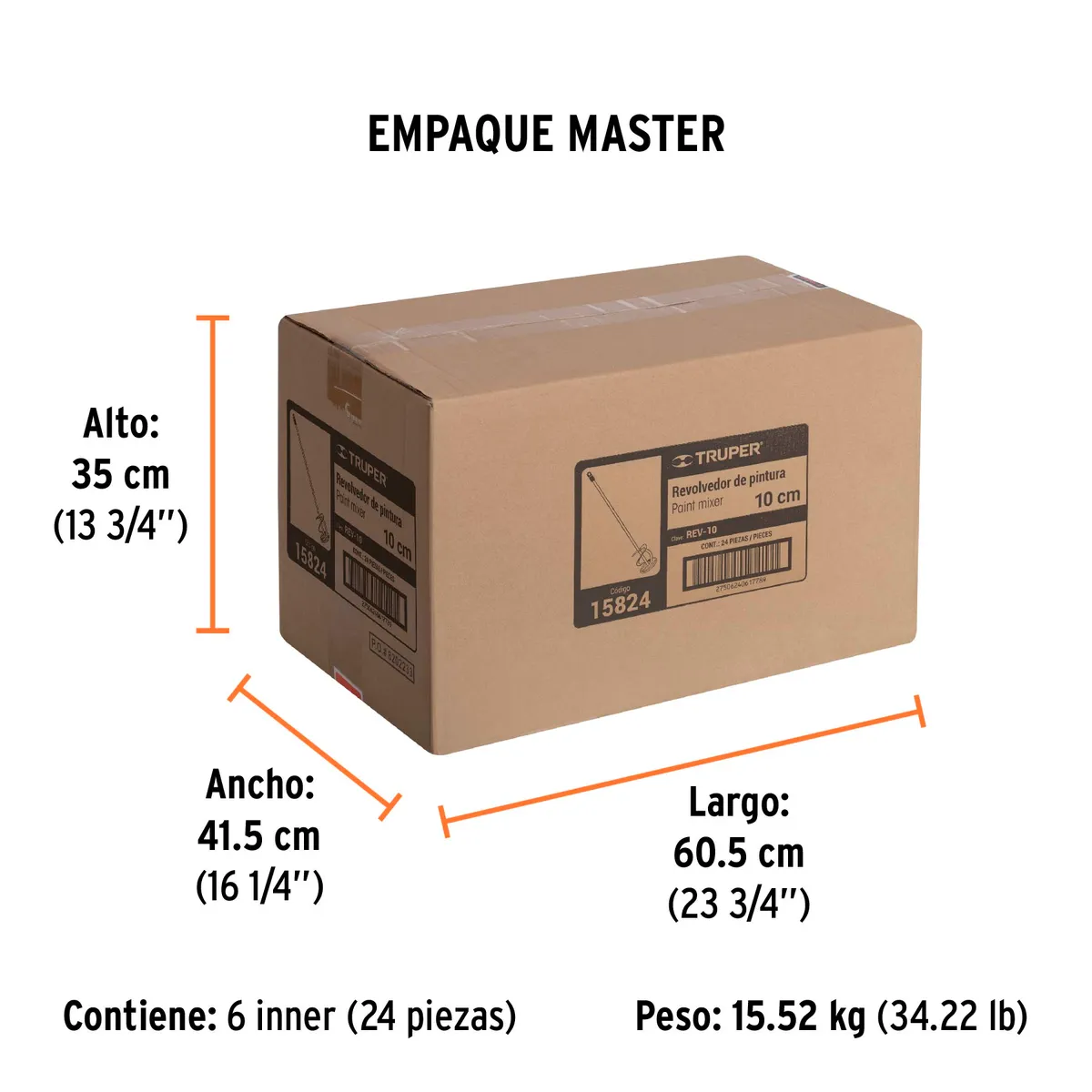 Revolvedor de Pintura 100 mm de Diámetro Truper - 15824