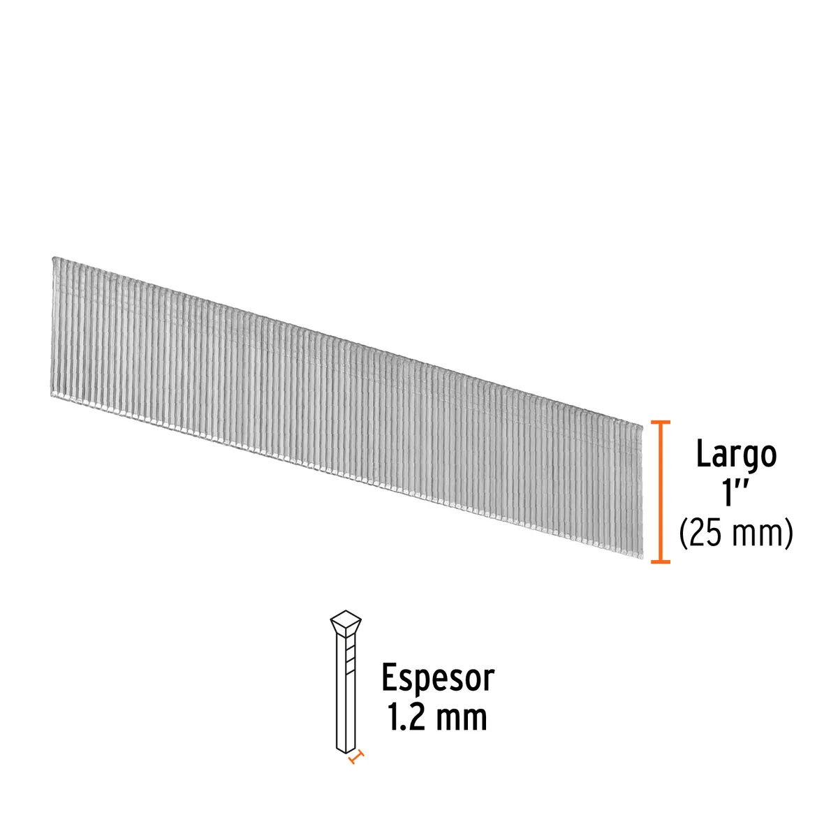 Caja con 5000 Clavos Calibre 18 de 25 mm Truper - 18263