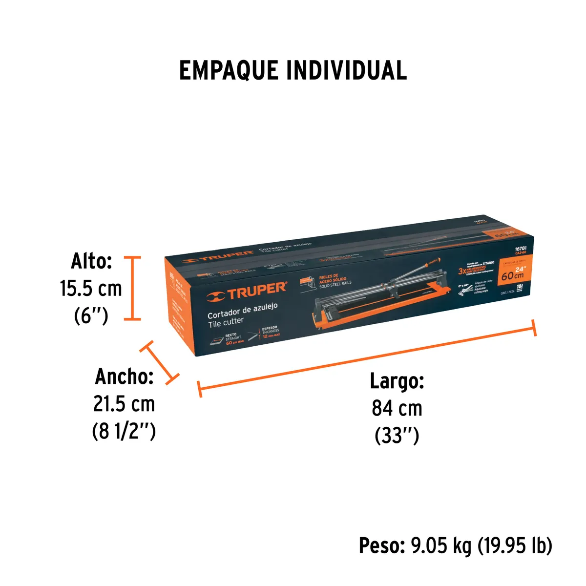 Cortador de Azulejo 24" Truper CAZ-60 - 16781