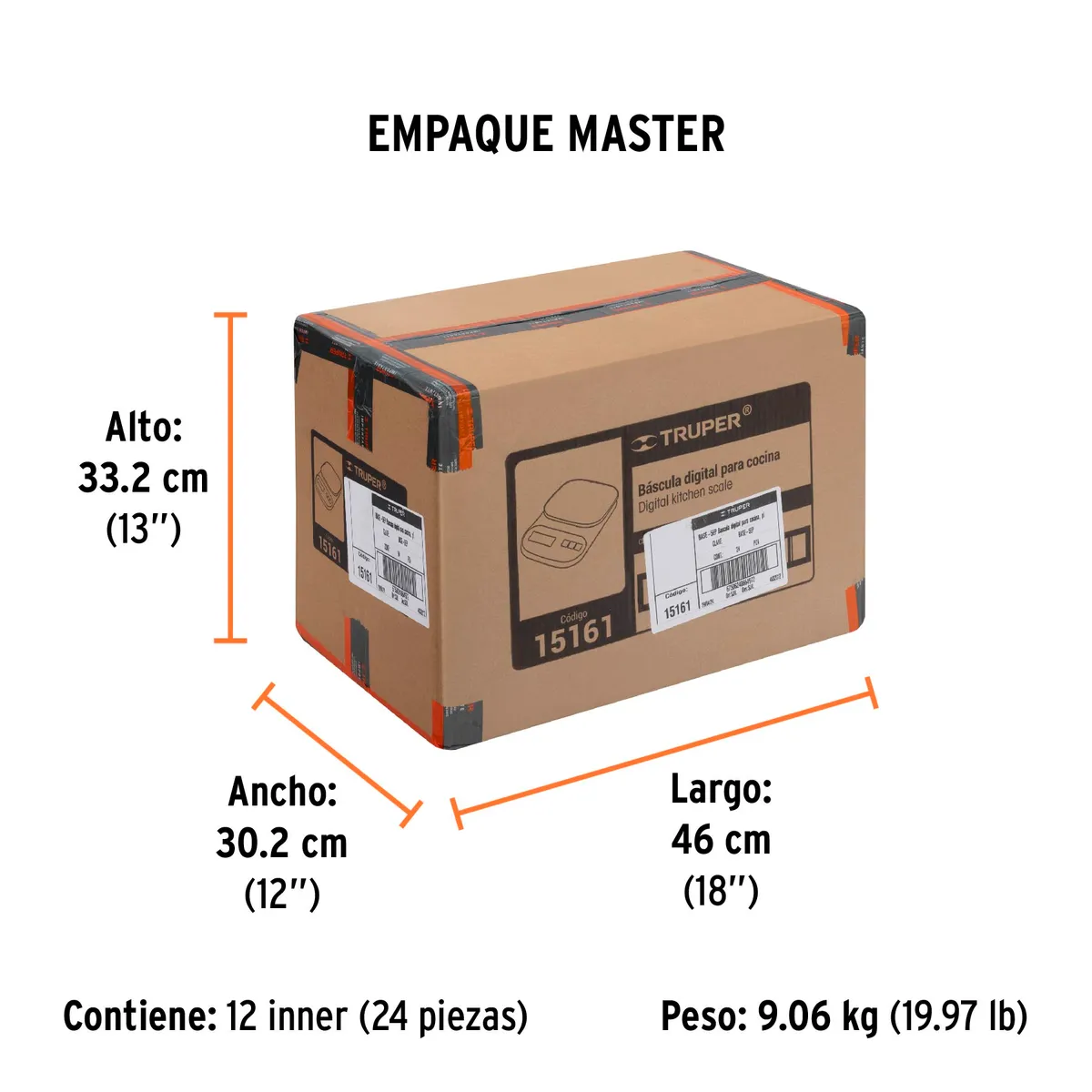 Báscula Digital para Cocina 5 kg Truper - 15161
