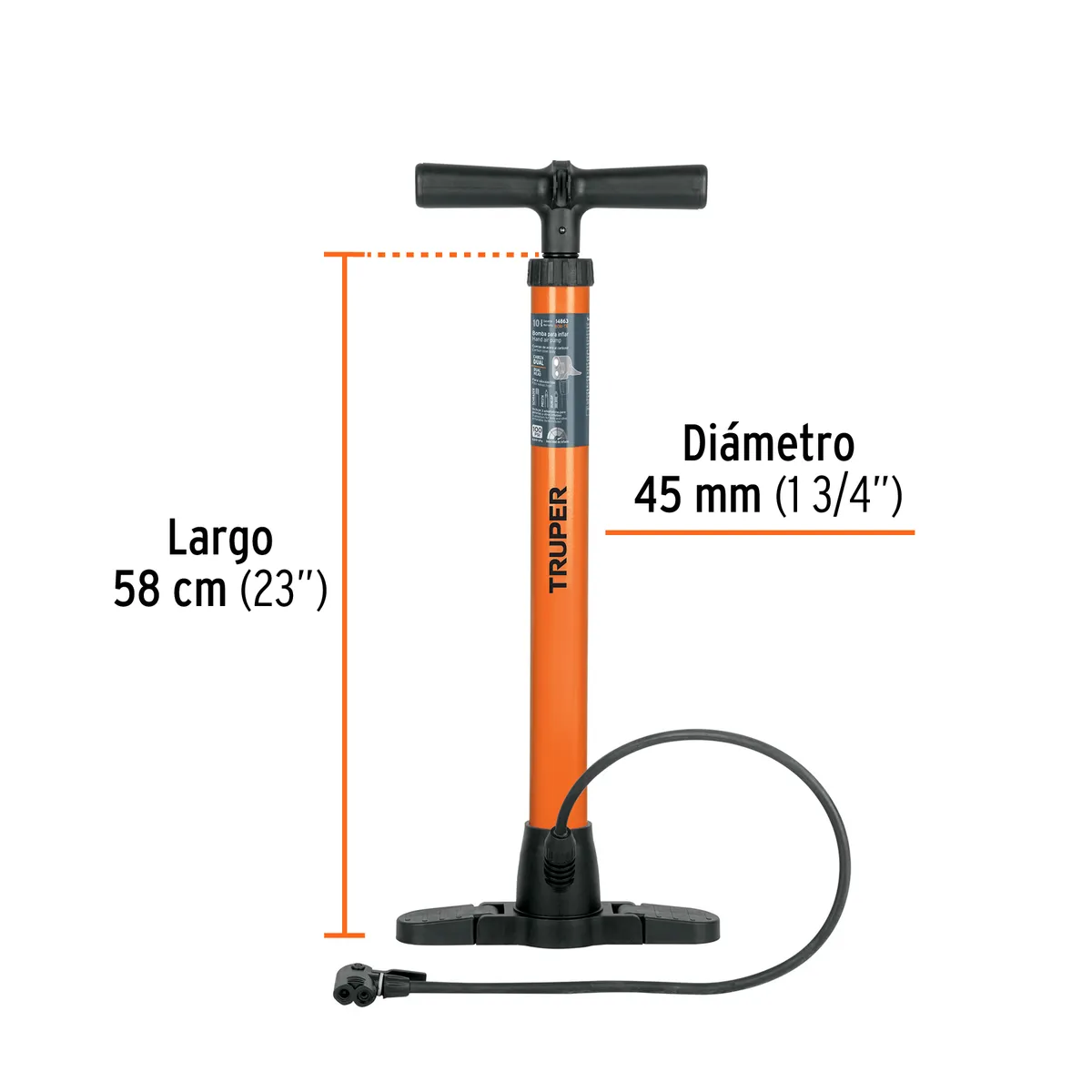 Bomba para Inflar 100 PSI BOM-TR Truper - 14863
