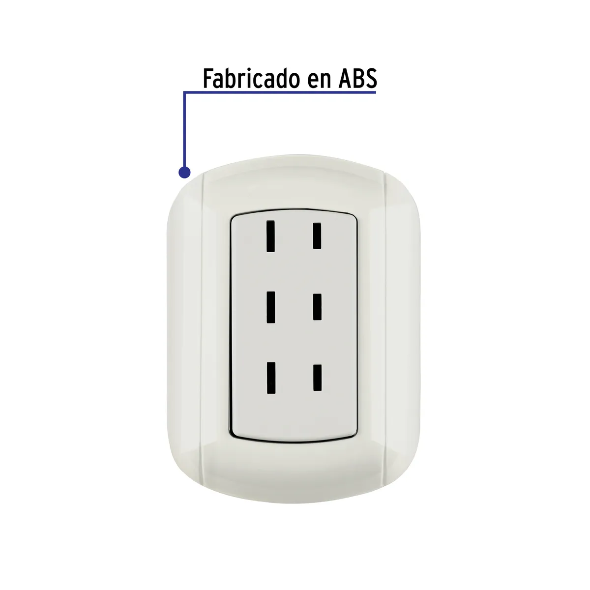 Contacto de Sobreponer Triple sin Tierra Volteck - 47351