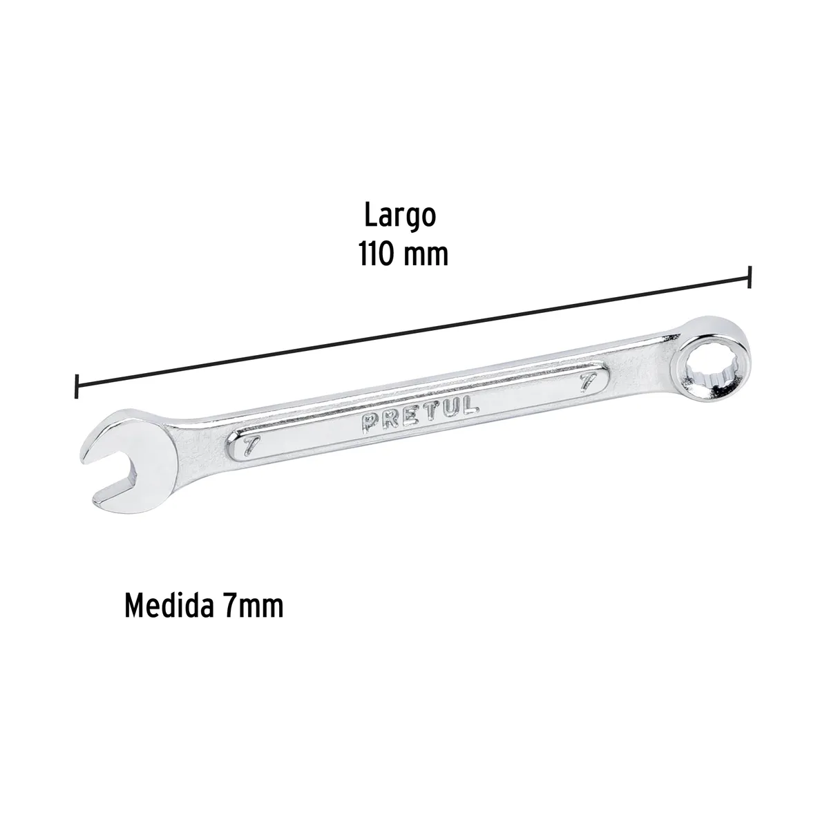 Llave Combinada 7 mm Pretul LL-2007MP - 21901