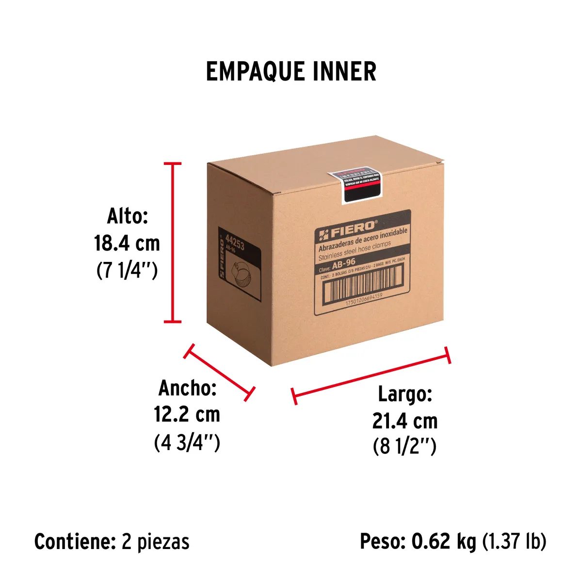 Bolsa con 5 Abrazaderas sin Fin Reforzadas #96 Truper - 44253