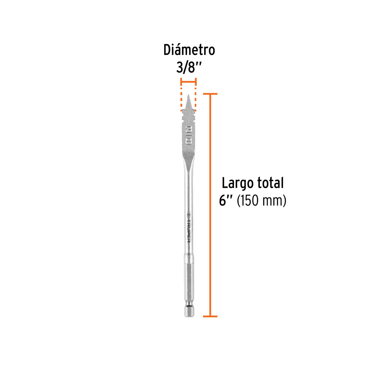 Broca de Manita 3/8" para Madera BPT-3/8 Truper - 11366