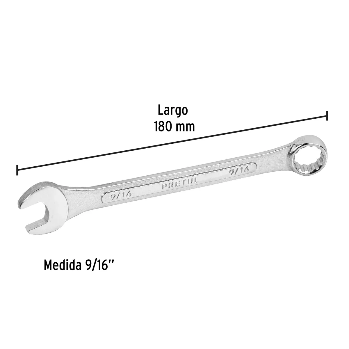Llave Combinada 9/16" Pretul LL-2018P - 21885