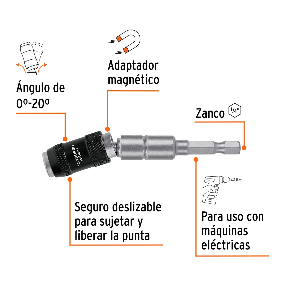 Extensión Magnética Articulada 4 3/4" Truper - 101965