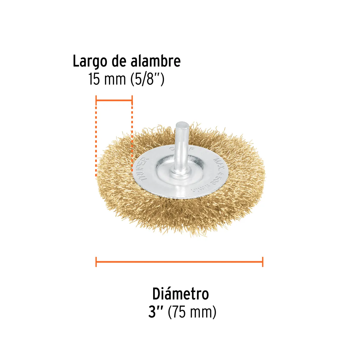 Carda Circular 3" Fino CA-3F Truper - 11575