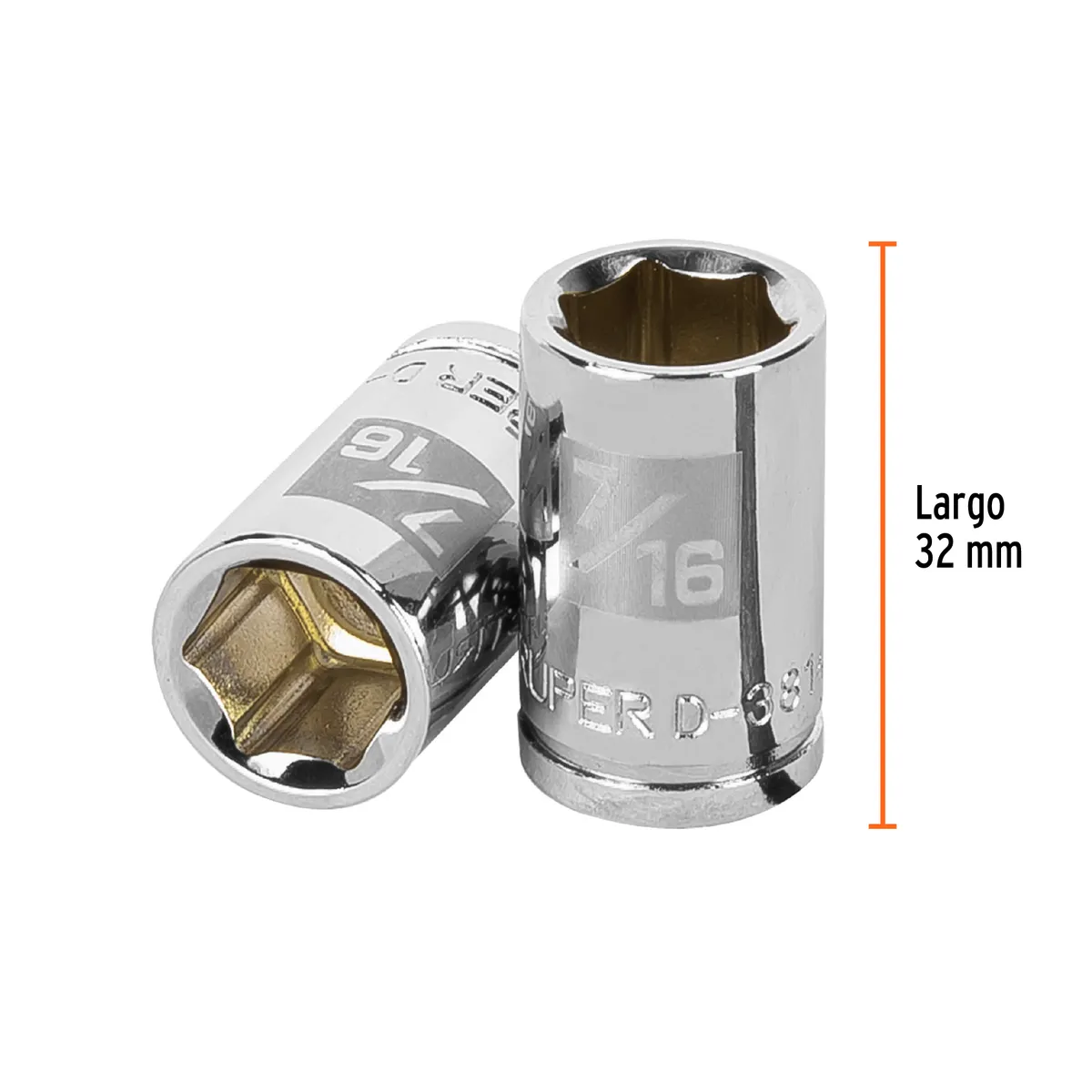 Dado de 7/16" 6 Puntas Cuadro 3/8" Truper - 13608