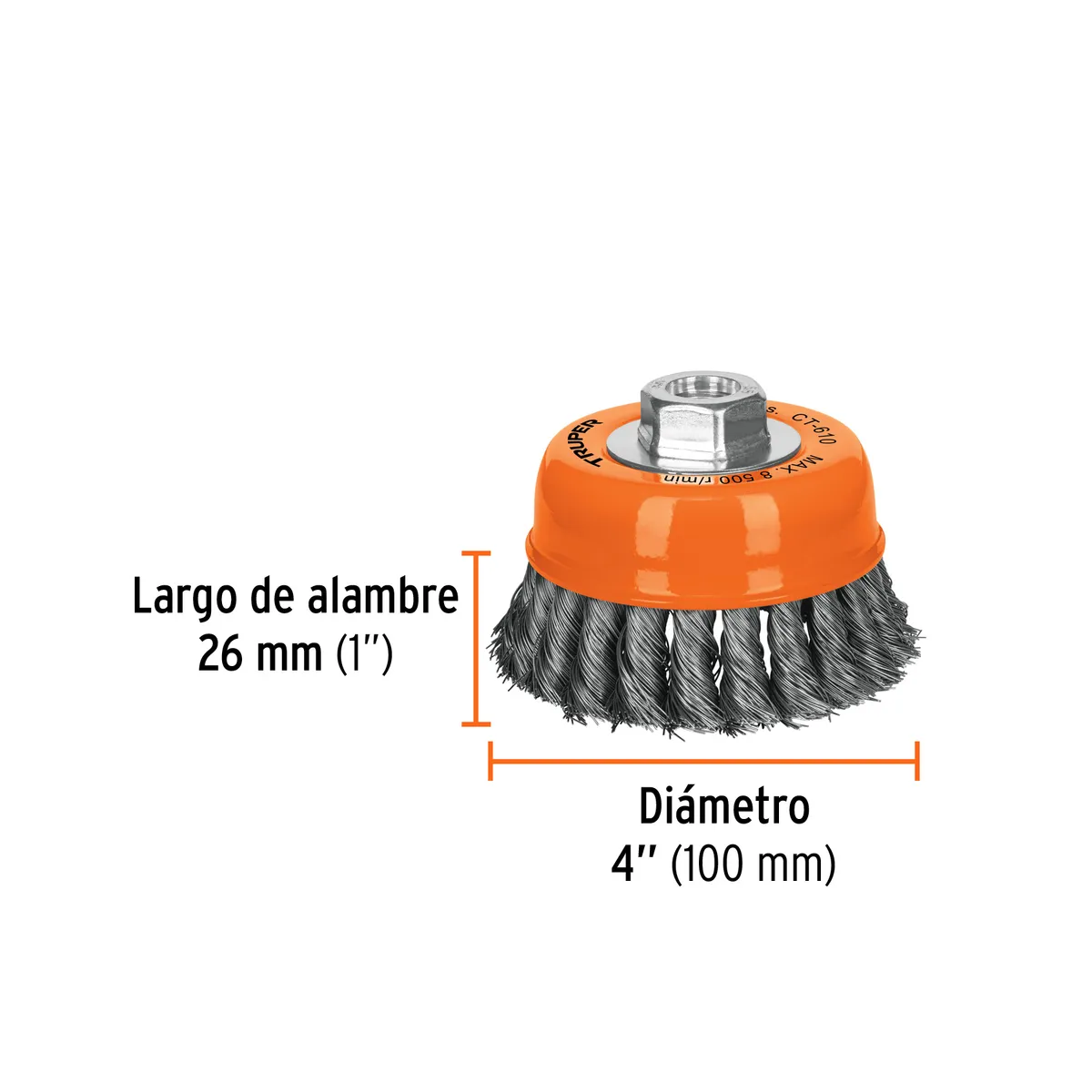 Carda Copa 4" Truper CT-610 - 14187