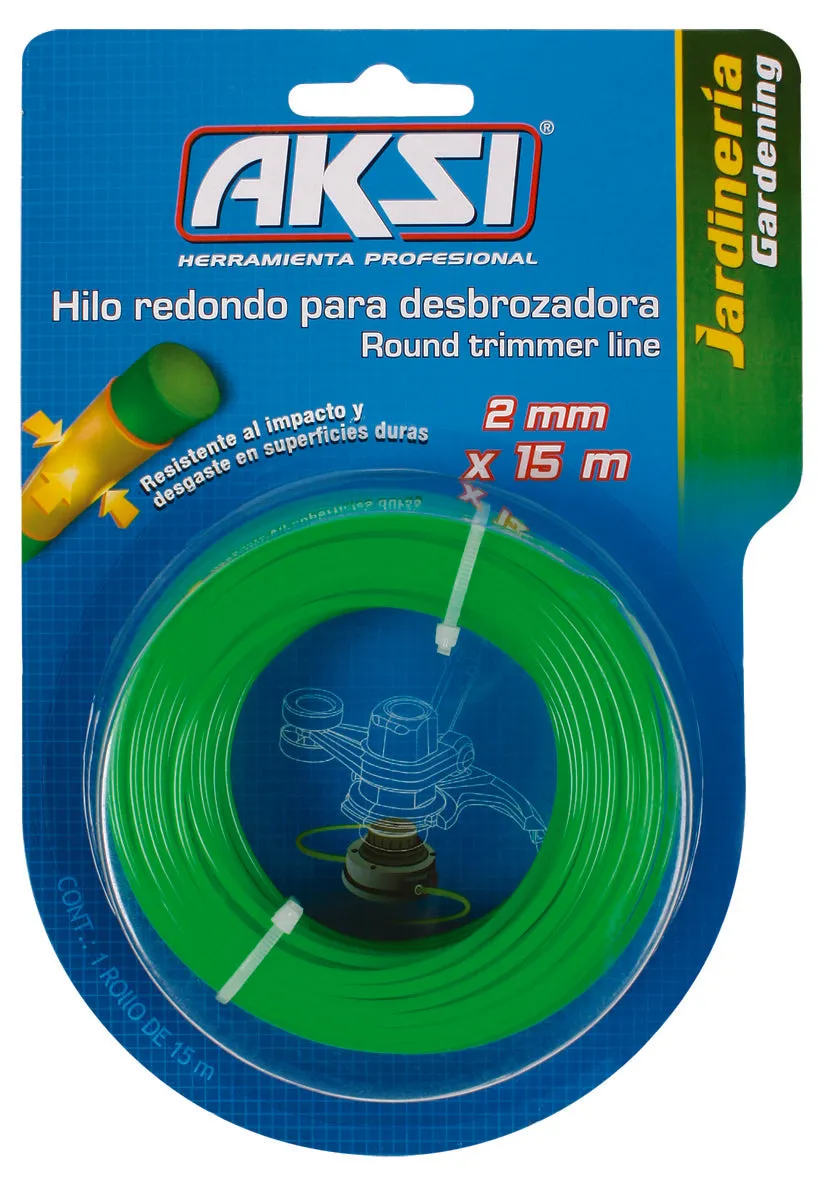 Hilo Redondo para Desbrozadora 0.105" (2.7 mm) AKSI - 107304