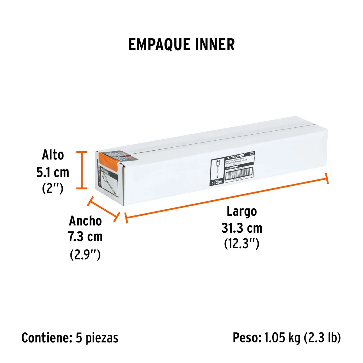 Broca SDS Plus 3/4" x 8" Truper - 11286