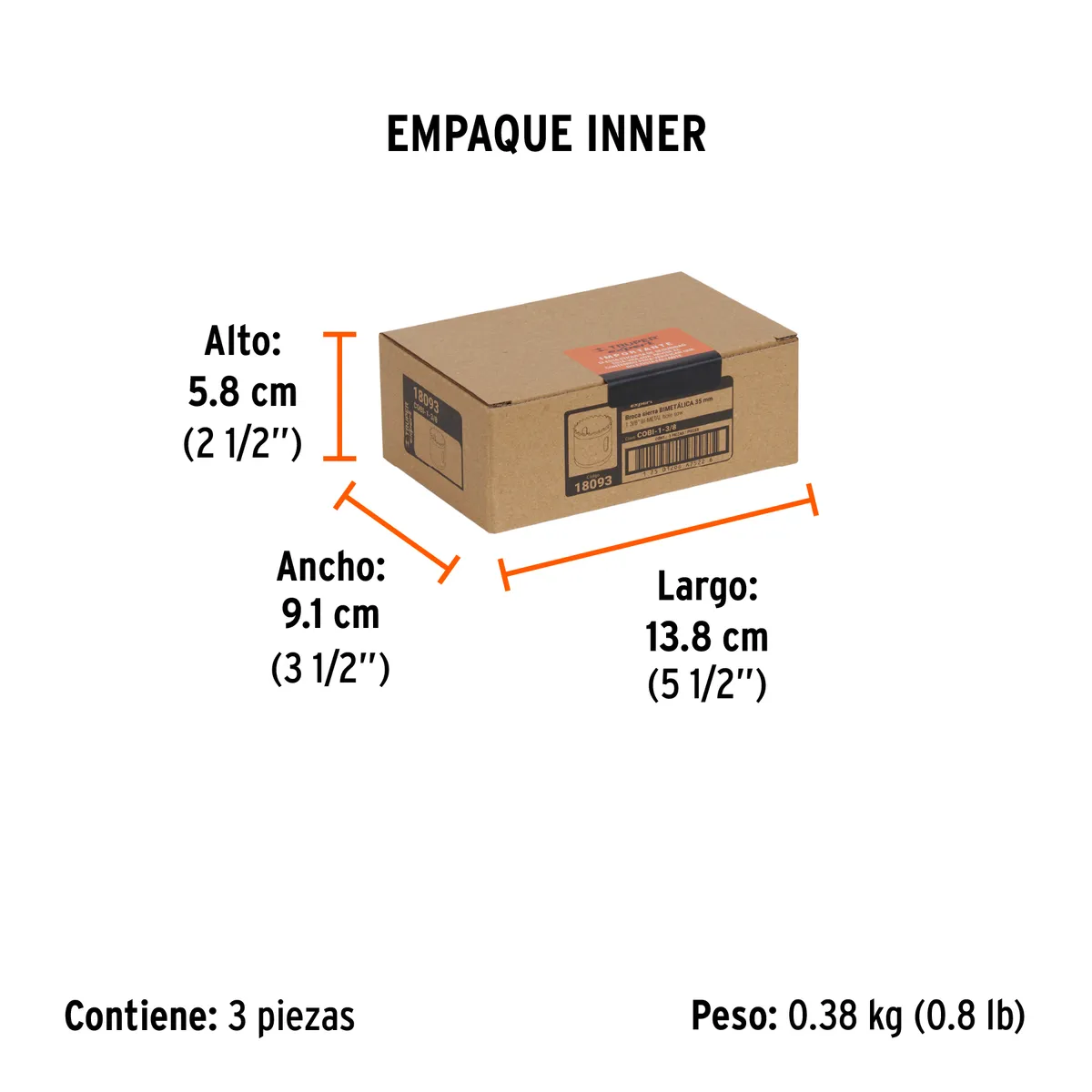 Brocasierra Bimetálica Truper Expert 1 3/8" - 18093