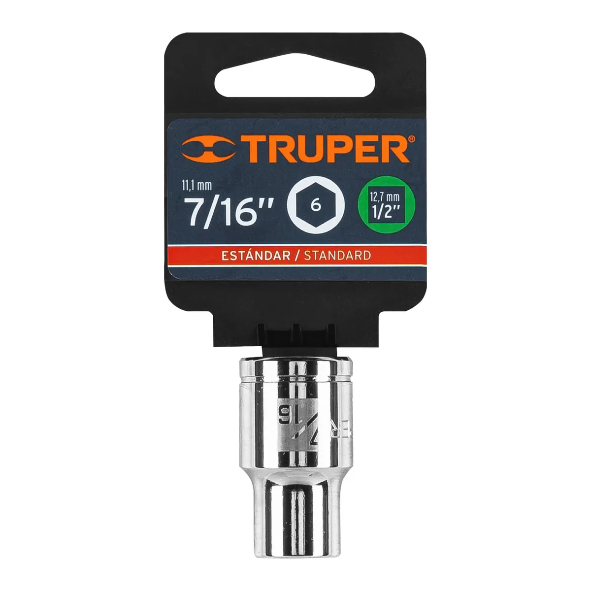 Dado de 7/16" 6 Puntas Cuadro 1/2" Truper - 13231