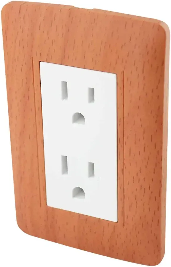 Placa Wooden con Contacto Doble SANTUL - 4512