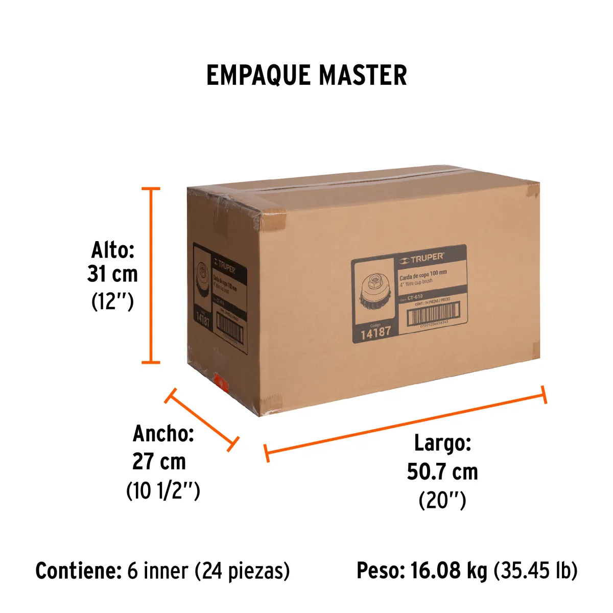 Carda Copa 4" Truper CT-610 - 14187