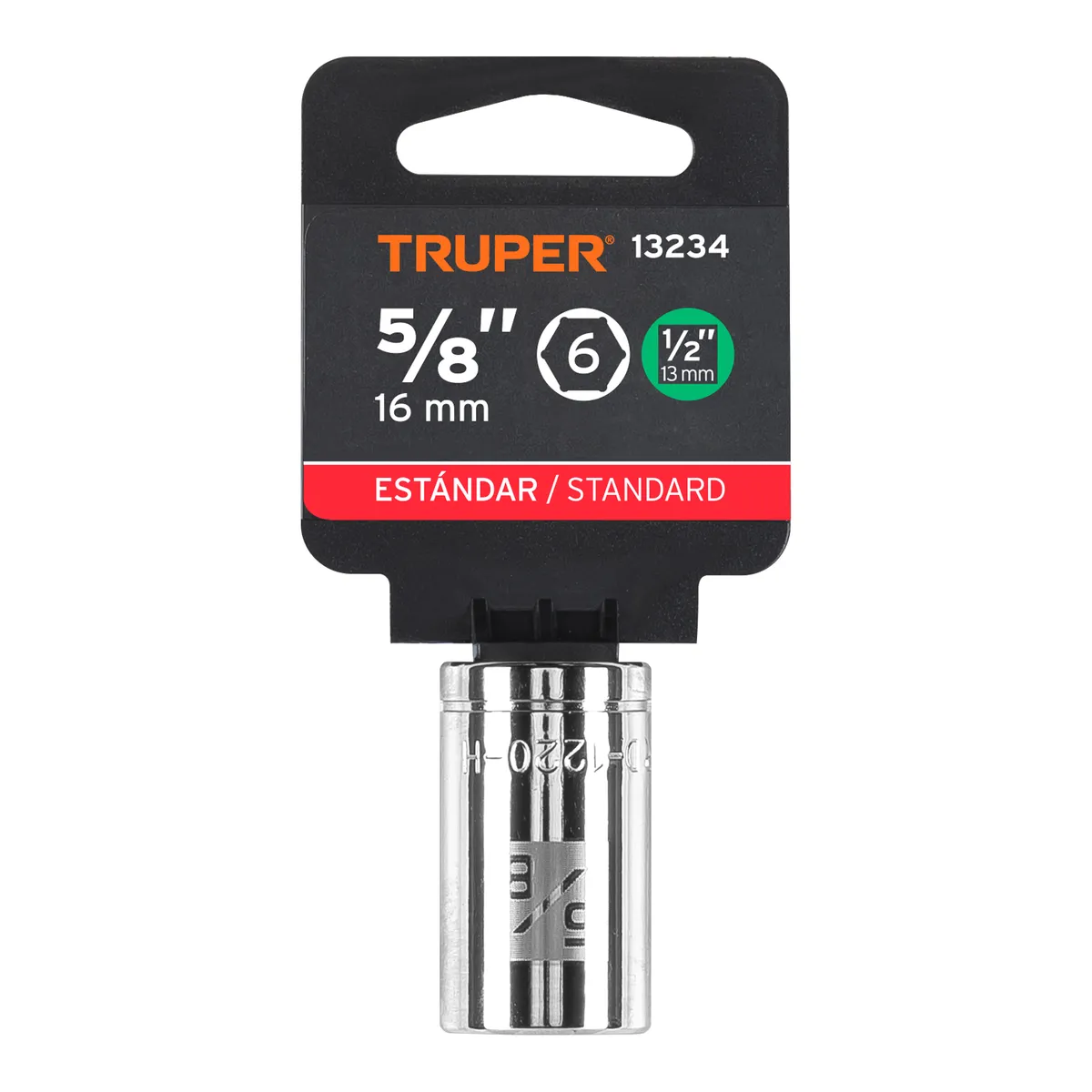 Dado de 5/8" 6 Puntas Cuadro 1/2" Truper - 13234