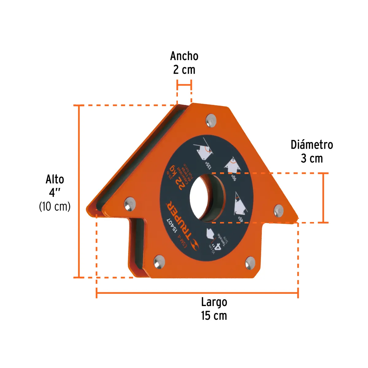 Escuadra Magnética Truper ESM-4 4" - 15407