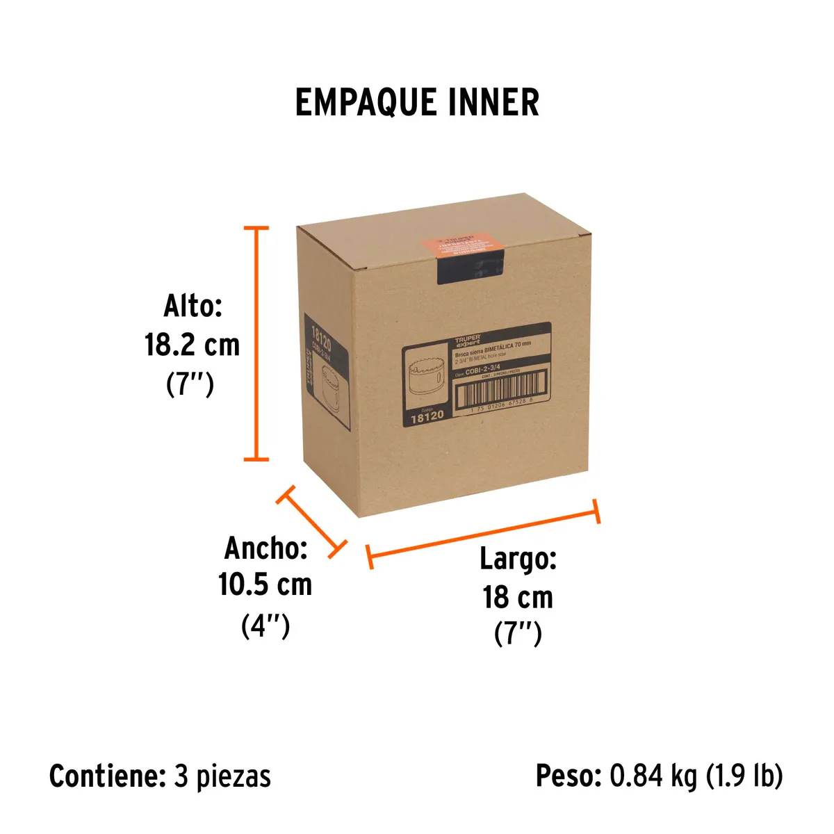 Brocasierra Bimetálica Truper Expert 2 3/4" - 18120