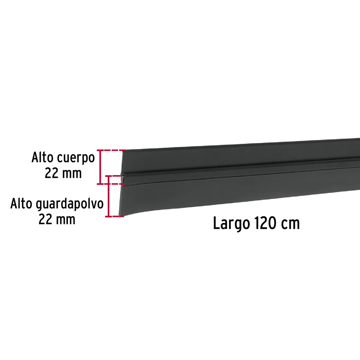 Guardapolvo Fijo 120 cm Negro Hermex - 43037