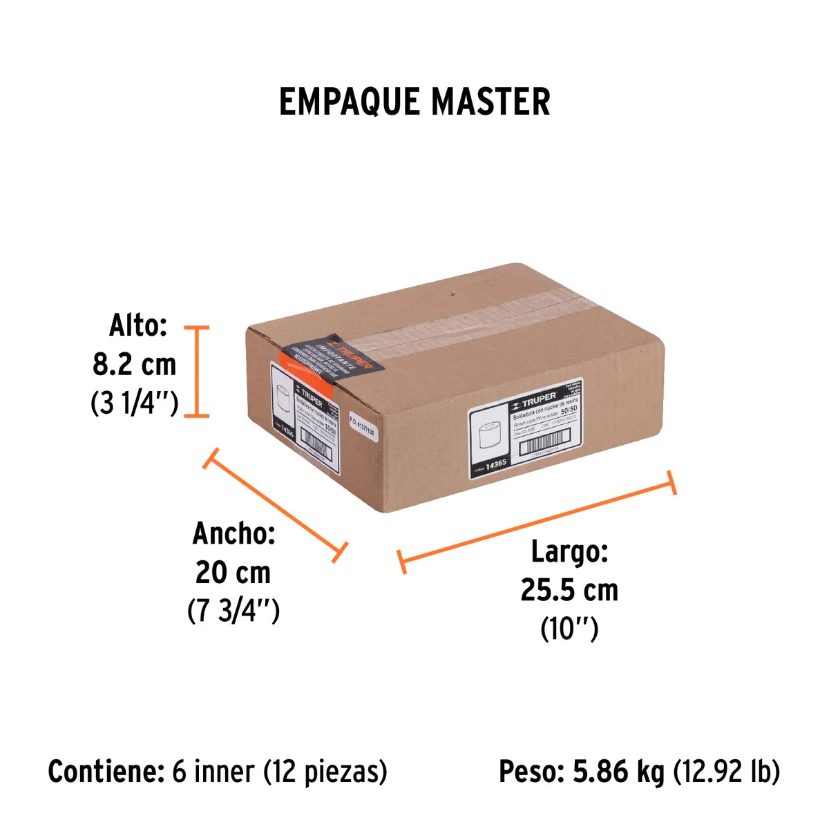 Soldadura Núcleo de Resina 50/50 Tubo Hidráulico 450 g Truper - 14365