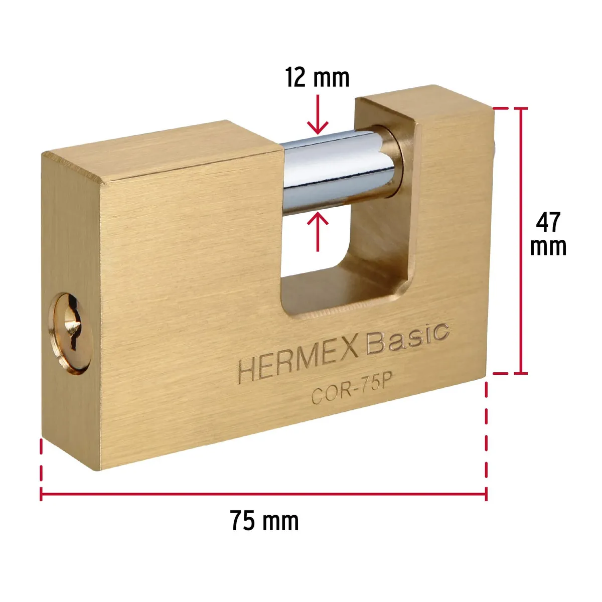 Candado Antipalanca 75 mm Hermex - 23512