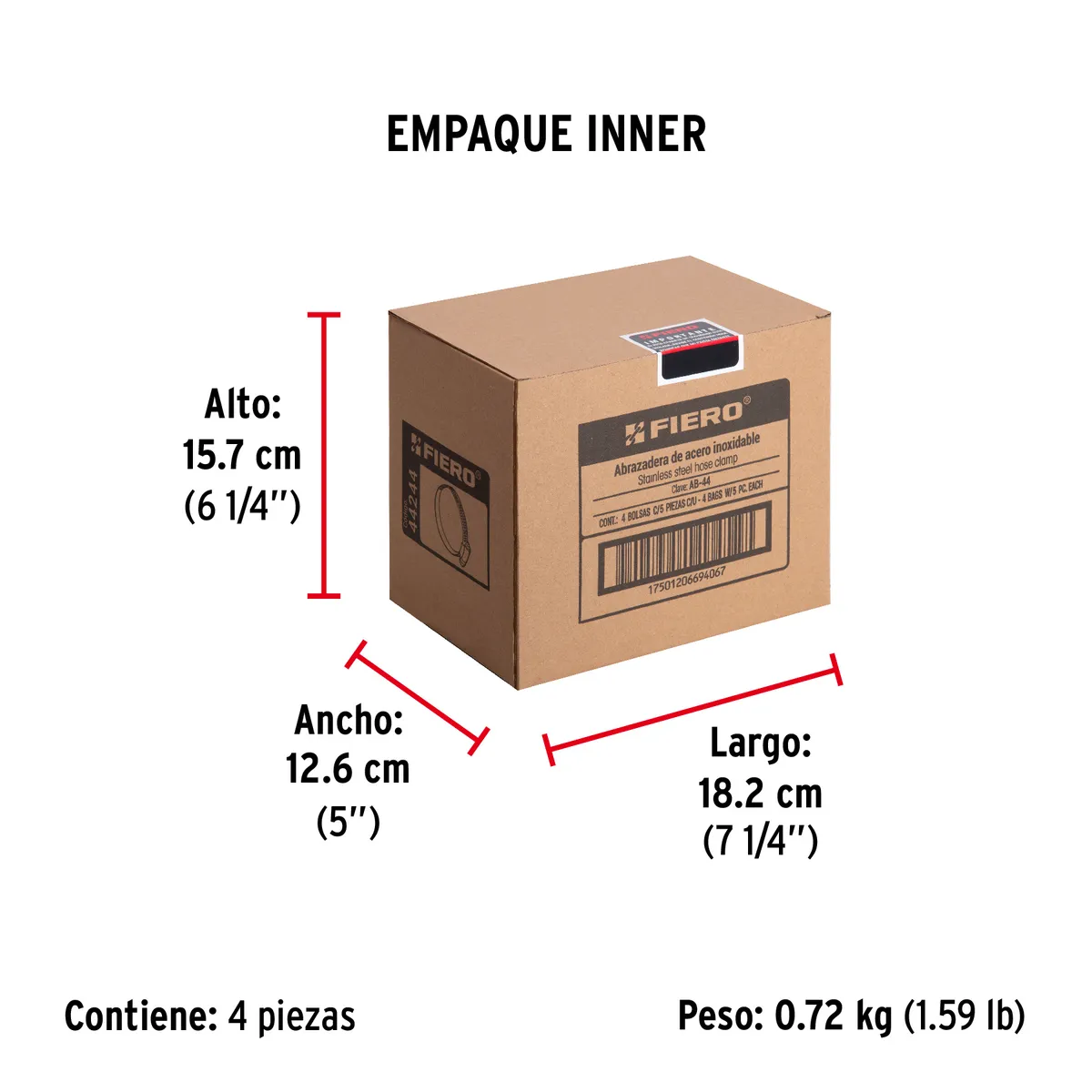 Bolsa con 5 Abrazaderas sin Fin Reforzadas #44 Truper - 44244