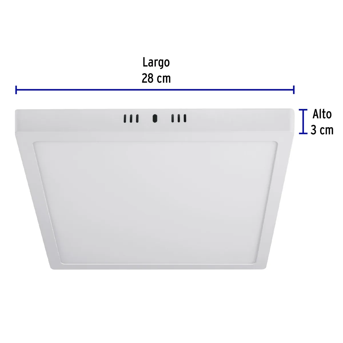Luminario LED Cuadrado Blanco 6500 K 24 W Volteck - 47445