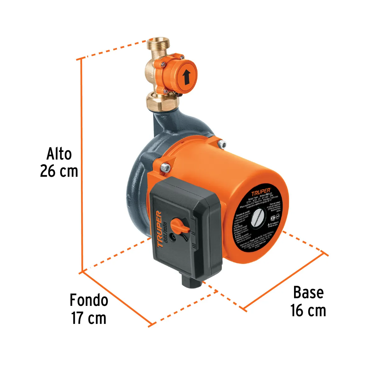 Bomba Presurizadora 1/3 HP con Sensor Regulable Truper - 14637