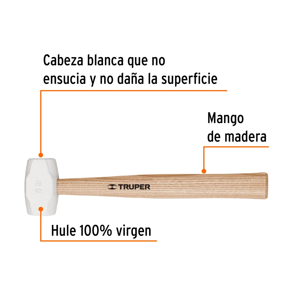 Mazo de Hule 8 oz Truper MH-8 - 16930