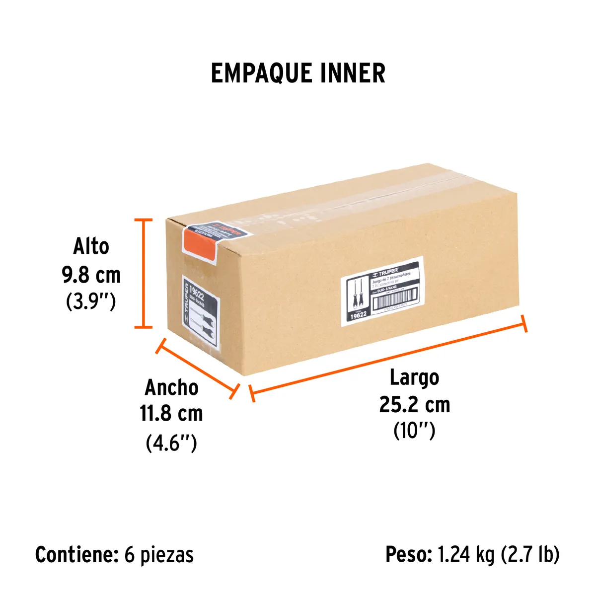Juego de Desarmadores 1/4" x 4" DUO-1/4X4B Truper - 19622