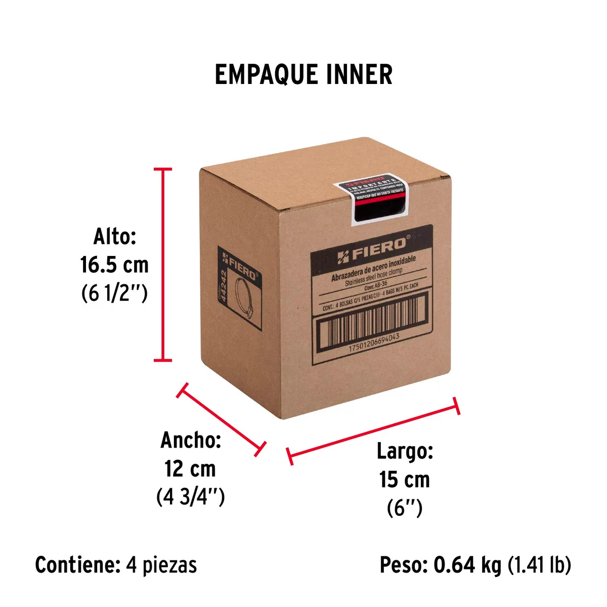 Bolsa con 5 Abrazaderas sin Fin Reforzadas #36 Truper - 44242