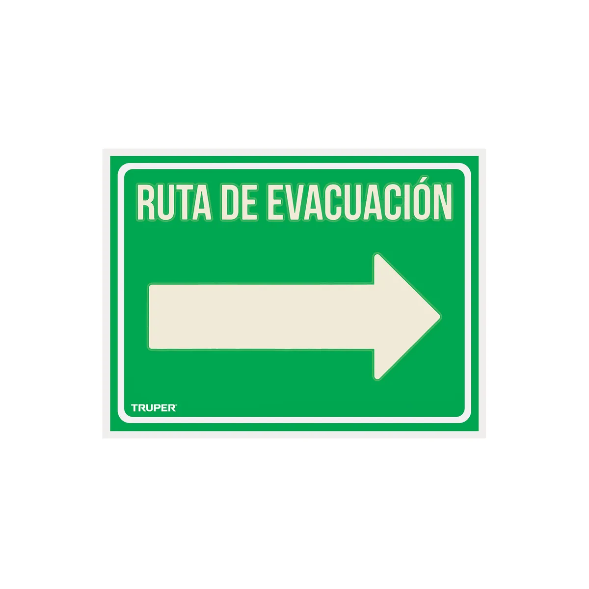 Letrero de Señalización "Ruta de evacuación" Truper - 18368