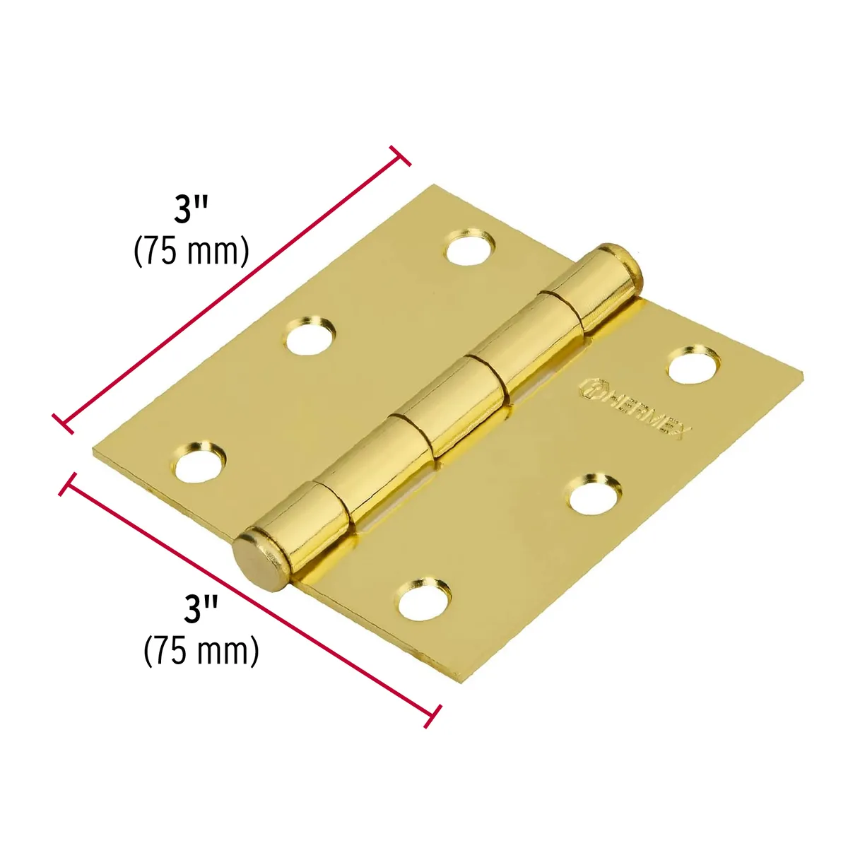 Bolsa con 2 Bisagras Cuadradas 3" Cabeza Plana Truper - 43242