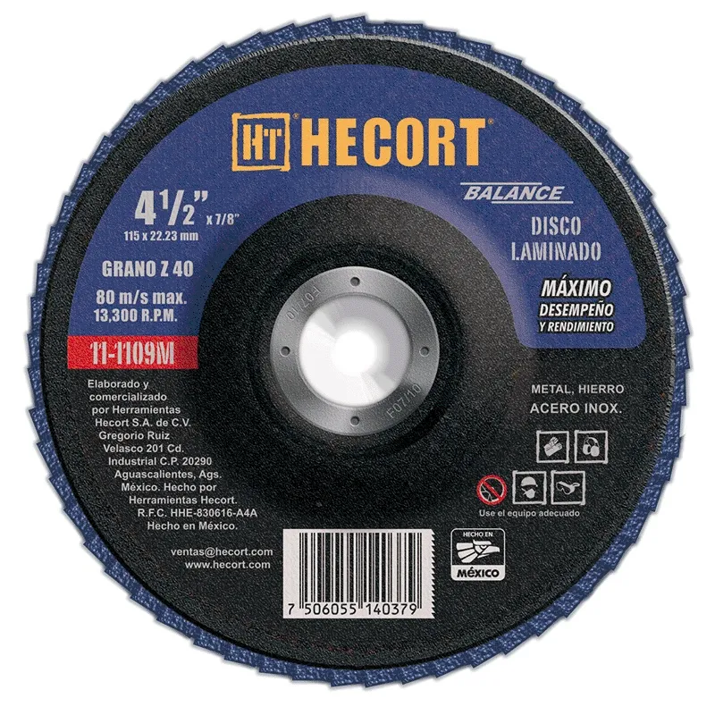 Disco Laminado 4 1/2" Grano 40 HECORT - 111109M