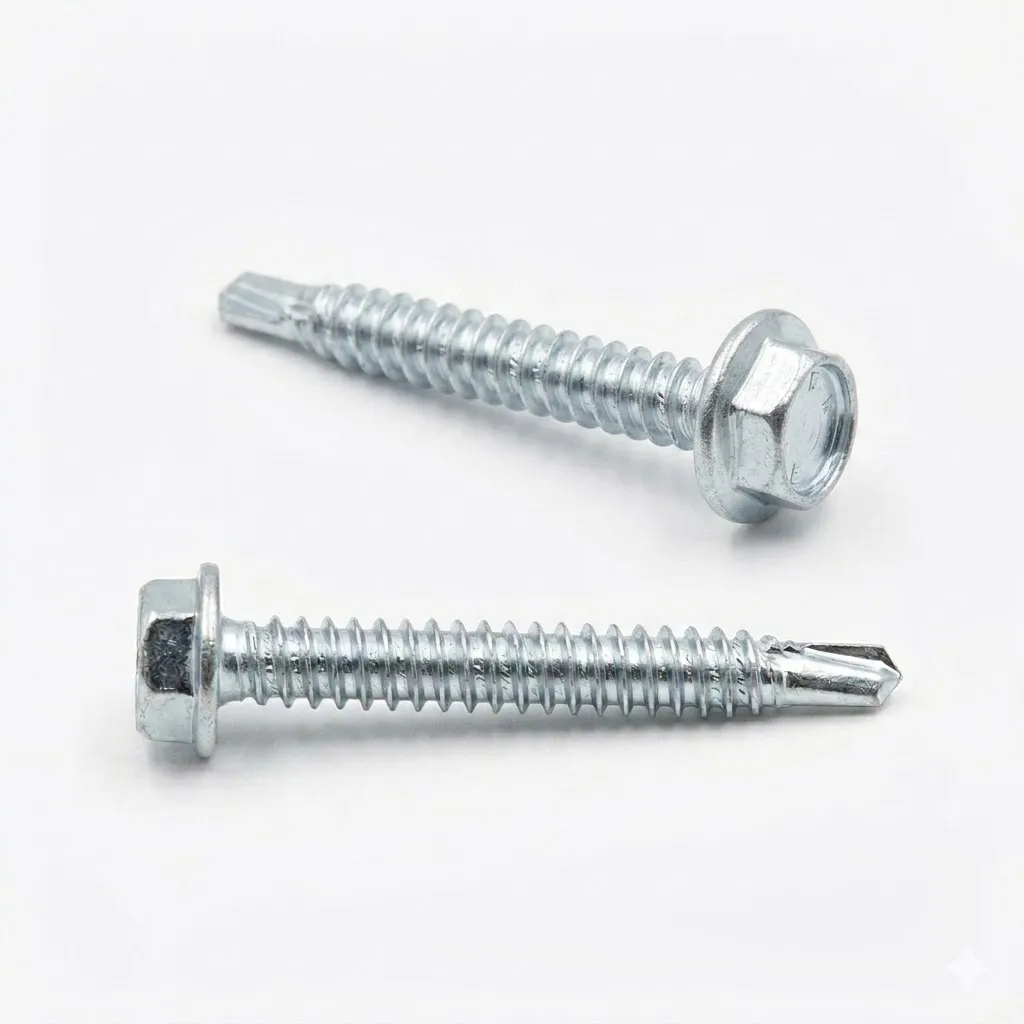 Pija Sin Arandela Galvanizada Hexagonal Punta Broca 1/4 x 3 (Bolsa 100 pzs)