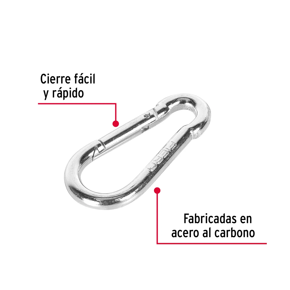 Bandola Mosquetón de Acero 1/4" Fiero - 44038