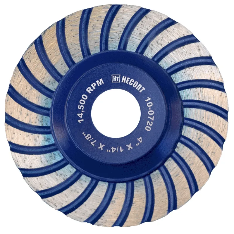 Carda de Diamante Azul 4" x 1/4" x 7/8" HECORT - 100720