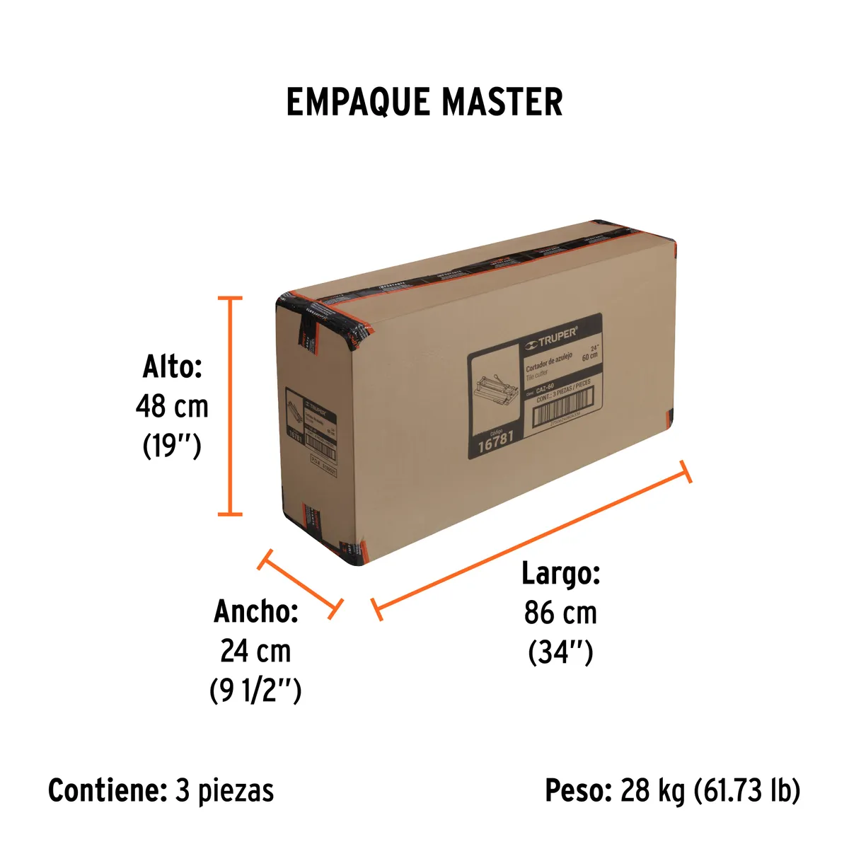 Cortador de Azulejo 24" Truper CAZ-60 - 16781