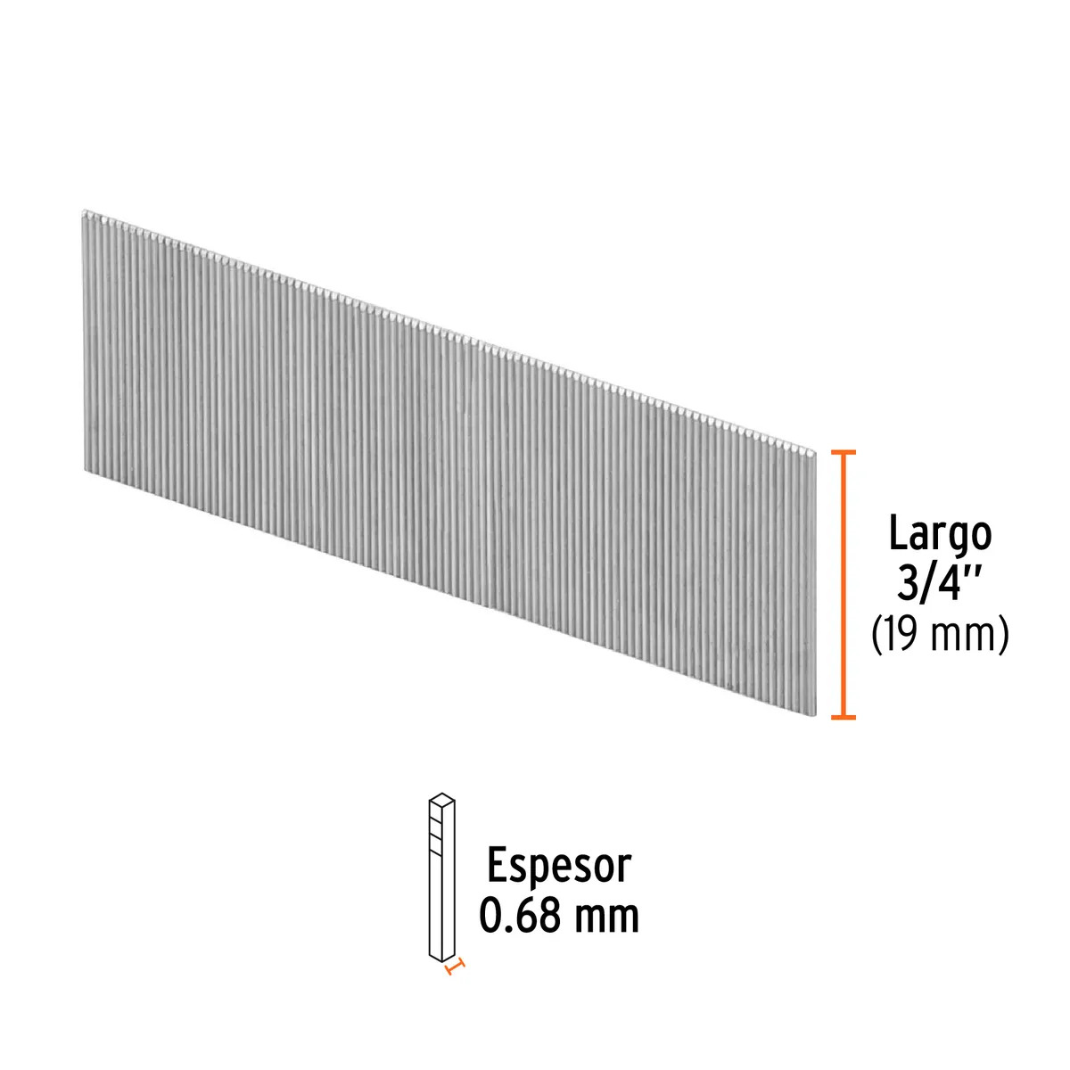 Caja con 10000 Clavos Calibre 23 de 19 mm Truper - 13404