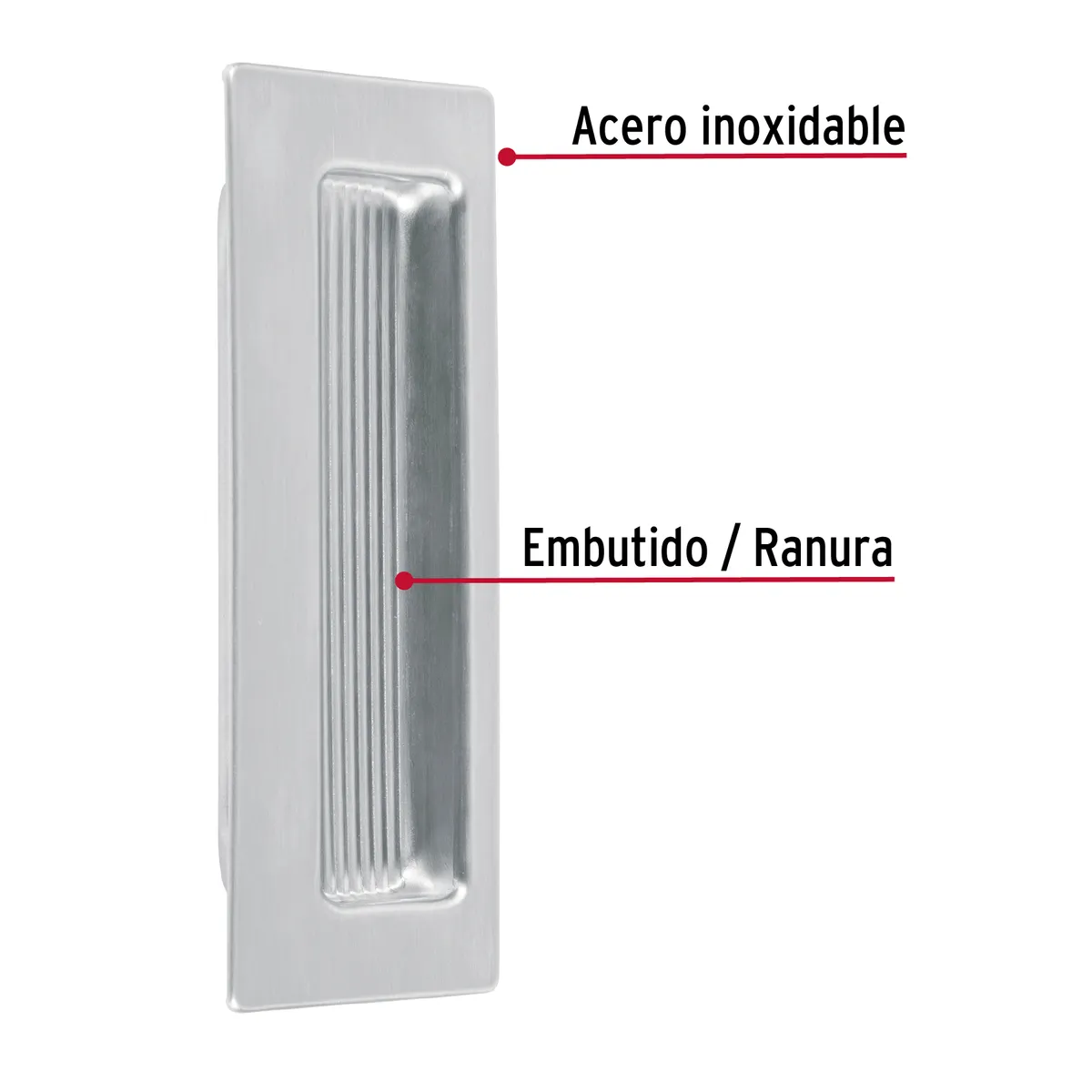 Jaladera de Embutir Cuadrada JALE-31 Truper - 46238