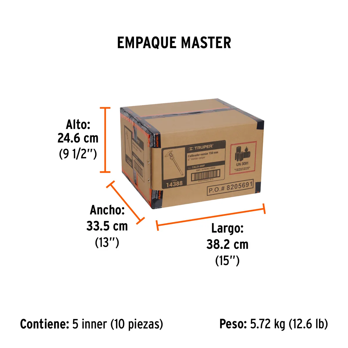 Calibrador Vernier Digital CALDI-6MP Truper - 14388