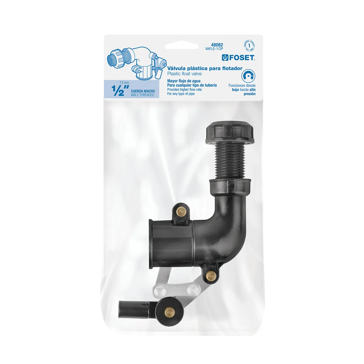 Válvula Plástica de Llenado para Flotador 1/2" Foset - 48082