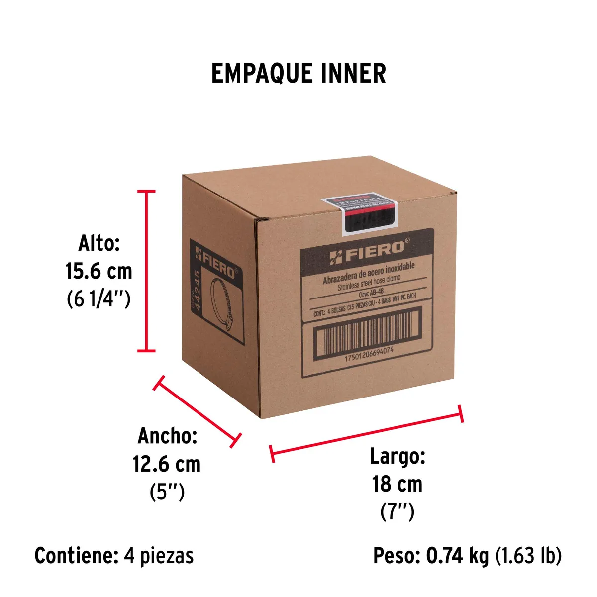 Bolsa con 5 Abrazaderas sin Fin Reforzadas #48 Truper - 44245