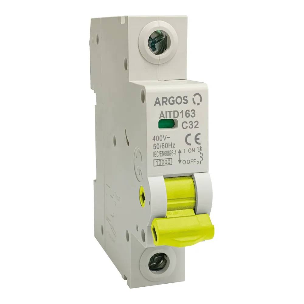 Interruptor Termomagnético Riel DIN 2 Polos 32 A 240 V 10 kA Argos - AITD232
