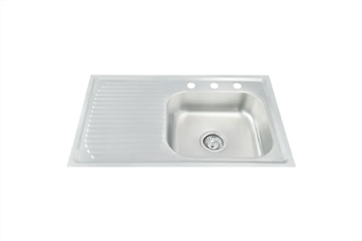 Tarja Sencilla 80x50 cm con Escurridor Izquierdo MEER - TSEI8050