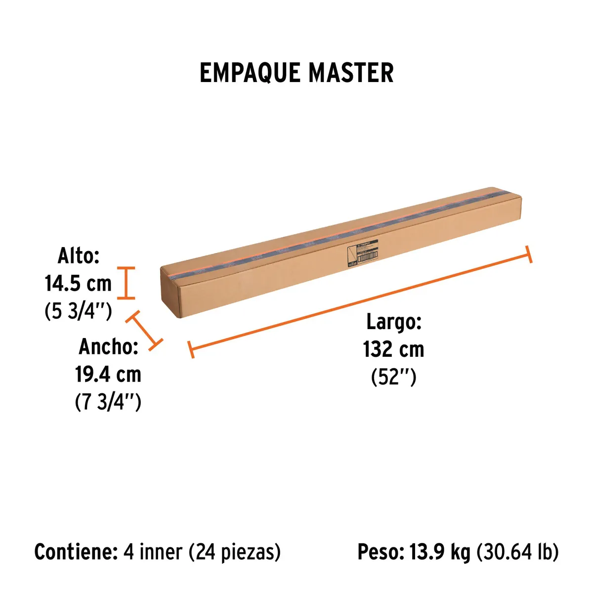 Extensión de Acero para Rodillo 2.4 m Truper - 10548