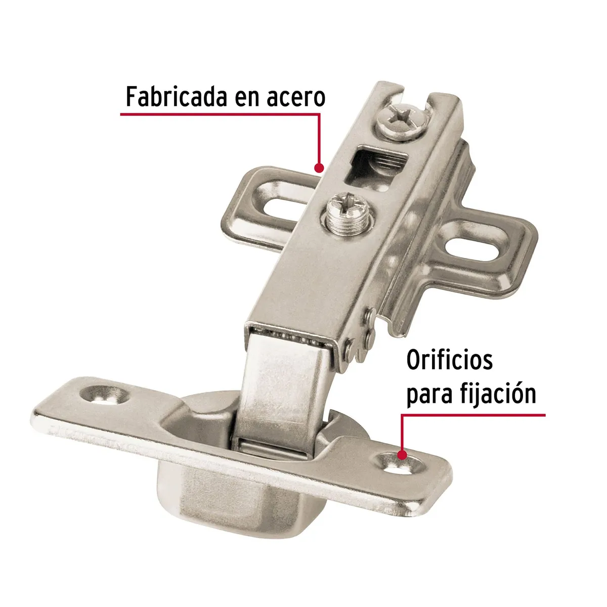 Bolsa con 2 Bisagras Bidimensionales 110° Truper - 43157